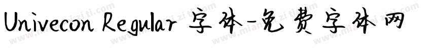 Univecon Regular 字体字体转换
